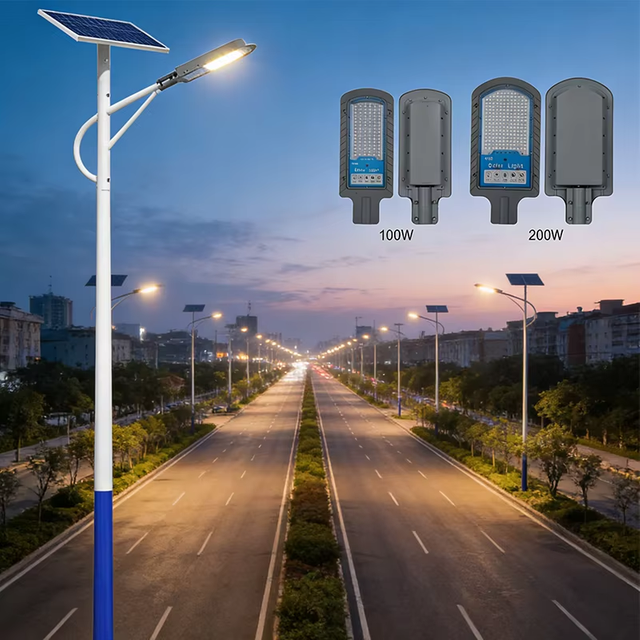 High Quality Solar Street Light 100W 200W Solar Panel Street Lamp for Villa Driveway Golf Course