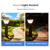 Lawn Light Solar Powered with Built-in 6400mAh Battery Long Runtime for All Night Garden & Pathway Lighting