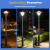 Solar Powered Garden Light IP65 Ultra Bright Waterproof LED Lamp for Pathway Yard & Villa Outdoor Lighting