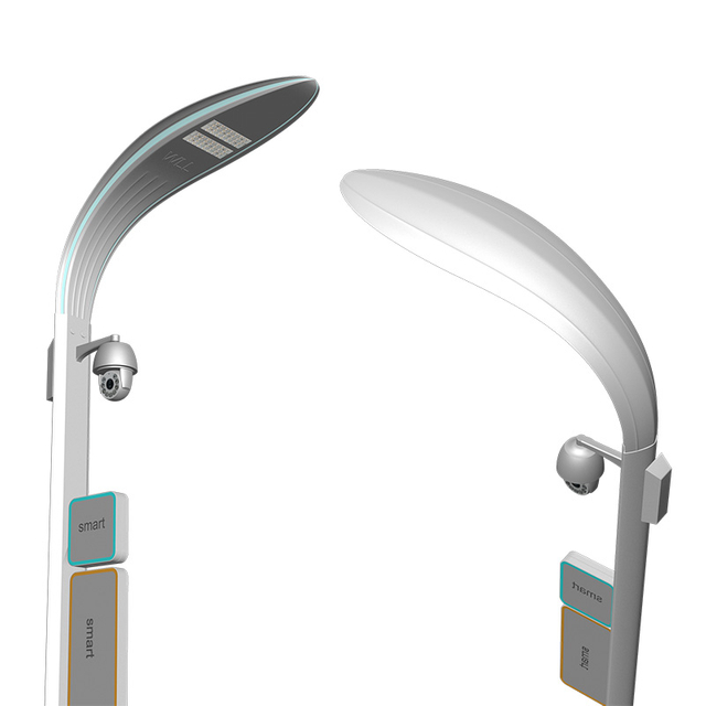 Smart LED Street Light Pole with Camera WiFi Control & EV Charging Station IP65 Rated for City Outdoor Road Lighting Projects