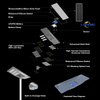 Customizable Waterproof & Dustproof IP Rating UV Resistant Optical PC Lens Solar Street Light for Villa Area Lighting