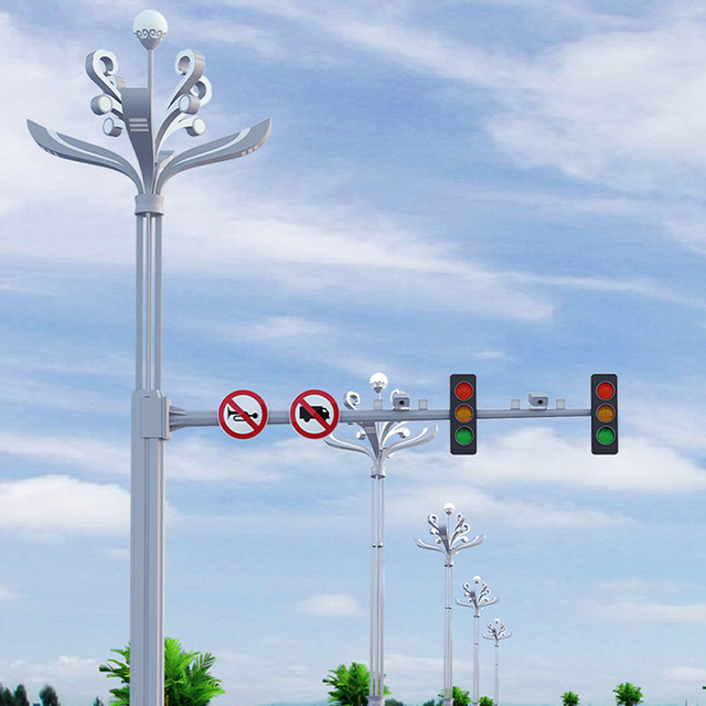 Outdoor IP65 Waterproof Integrated LED Street Light for Road Aluminum Alloy Hot Dip Galvanized Finish 3M-12M 12M-35M Height