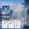 65W 90W 120W IP66-rated LED Solar Street Lights with Monocrystalline Silicon Solar Panels for Residential Area Road Lighting