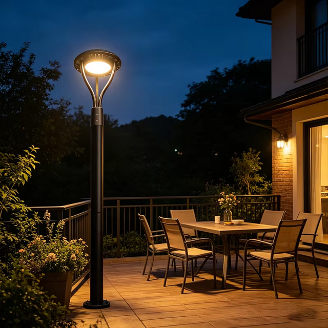 Outdoor Solar LED Garden Lights Die-cast Aluminum LED Street Lights for Garden Lighting Support OEM ODM