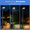 New Solar Powered LED Garden Light with Battery High Lumen IP65 Waterproof Dusk to Dawn Auto On/Off for Patio Yard