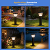 Sand Black IP65 Lawn Light Wireless Solar Powered for Courtyard Villa Park Residential Area