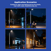 Solar LED Street Light IP65 Smart Dimming with Remote Brightness Adjustment for Energy Saving