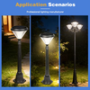 Customizable Solar & Battery Powered IP65 LED Outdoor Luxury Multi-Head Garden Lights Modern Landscape High Pole Lights