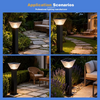 Lawn Light Solar Powered with Built-in 6400mAh Battery Long Runtime for All Night Garden & Pathway Lighting