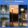 Durable and Reliable 20W IP65 LED Solar & Battery Powered Garden Light for Front Yard Entrance