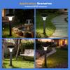 Modern Design IP65 Waterproof DC Solar Spotlight 8000mAh Warm White LED for Backyard Fence Landscape Lighting