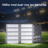 1000W Dual-Row High-Performance Floodlight IP66 Waterproof Die-Cast Aluminum 50000 Hours Lifespan Dimmable for Dry Damp Wet