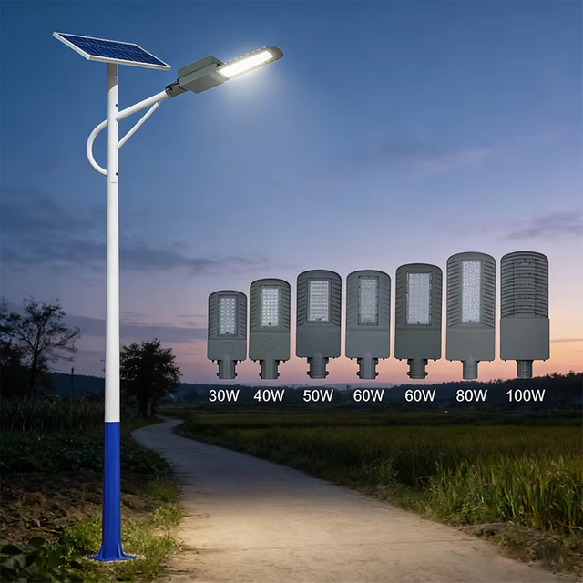 Cost Effective Solar Street Light 30W 40W 50W 60W 80W 100W 120W Solar Powered Lamp for Community Street Factory