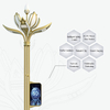 Street Light Pole Photovoltaic Aluminum Alloy High Mast Smart Gray Hybrid Single Decorative Flower Yellow LED IP66 Waterproof