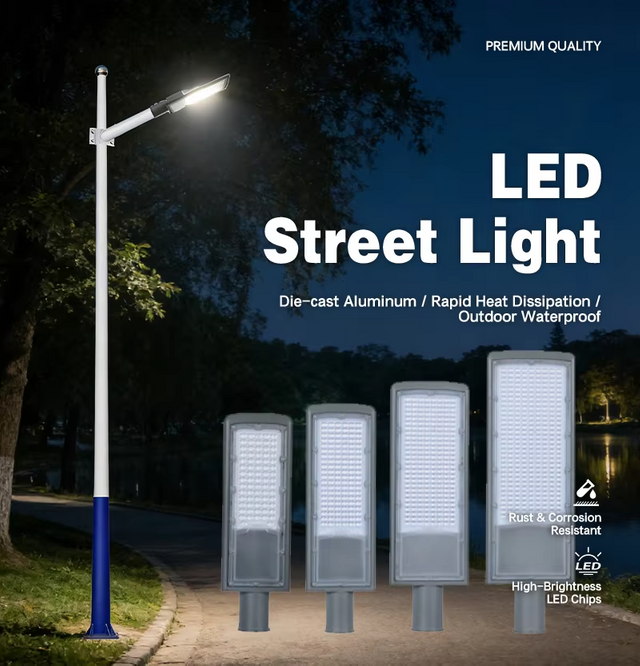 50W LED Street Light Outdoor Highway Parking Lot Waterproof IP65 Aluminum Lamp Body AC Road Lighting