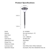 Solar Powered Bollard Light Built-in 6400mAh Battery Motion Sensor Adjustable Color Temp 3000K-6500K