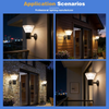 Dimmable Die-cast Aluminum PC Modern Outdoor LED Wall Lamp Suitable for Modern Staircases and Corridor Steps