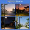 Outdoor Waterproof Ip65 High Quality Led Garden Light Post Top Street Light Rotatable Arm Adjustable Adapter Lens SMD 30w~150W