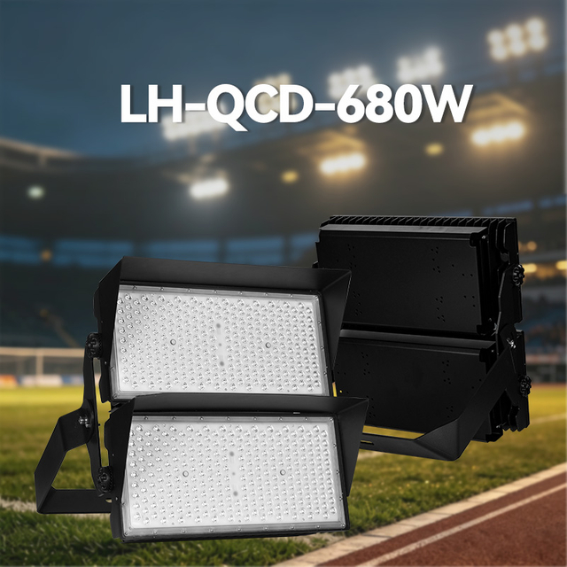 High Lumen Outdoor LED High Mast Light Modular IP66 Waterproof Stadium Lighting Floodlight 680W Die-cast Aluminum Flood Light