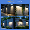 Simple Style Rechargeable LED Indoor/Outdoor Wall Light IP65 Waterproof Long Strip Porch Durable PC Black White Bedroom Wall