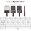 100W 150W 200W 300W 400W Die-Cast Aluminum LED Street Lights IP65 Waterproof for Outdoor Road Lighting