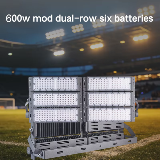 Stadium Flood Lights 600W High Performance LED Sports Lighting with No Flicker Dimming for Arena and Court