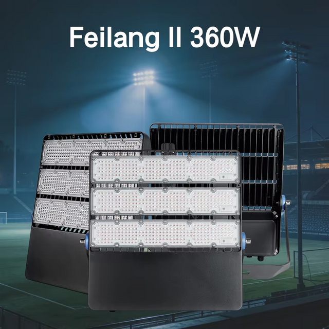Customization Available High Power LED Stadium Flood Light 360W Die-Cast Aluminum Waterproof for Professional Sports Venues