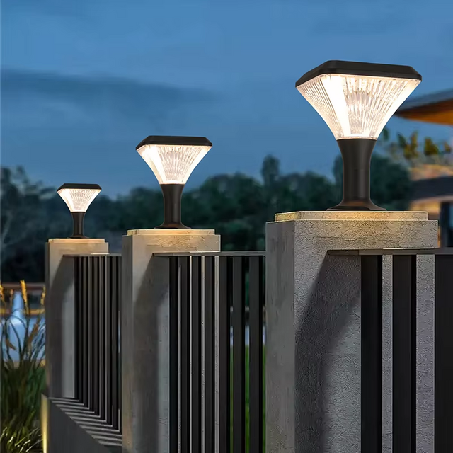Customizable LAIHONG LED Solar Pillar Lamp Aluminum+PC Dimmable Integrated Side Mount Anti-Glare Design 3000-6500K Lighting