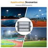 LED Flood Light IP66 Waterproof Die-Cast Aluminum Sand Gray Anti-Glare Outdoor Sports Lighting Basketball Tennis Courts Easy