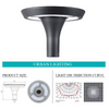 Modern DC IP65 Aluminum Alloy LED Street Lights Outdoor Garden Lighting with Remote Control
