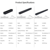 Simple Style Rechargeable LED Indoor/Outdoor Wall Light IP65 Waterproof Long Strip Porch Durable PC Black White Bedroom Wall