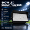 500W LED Stadium Flood Light IP66 Waterproof Die Cast Aluminum High Mast Sports Field Lighting
