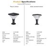 Customizable LAIHONG LED Solar Pillar Lamp Aluminum+PC Dimmable Integrated Side Mount Anti-Glare Design 3000-6500K Lighting