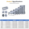 LED Flood Light IP66 Waterproof Die-Cast Aluminum Sand Gray Anti-Glare Outdoor Sports Lighting Basketball Tennis Courts Easy