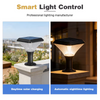 Customizable LAIHONG LED Solar Pillar Lamp Aluminum+PC Dimmable Integrated Side Mount Anti-Glare Design 3000-6500K Lighting